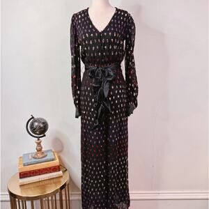 Temperley London Wendy Sequin Jumpsuit Rainbow UK 6 US 2 NWT Silk Delicate